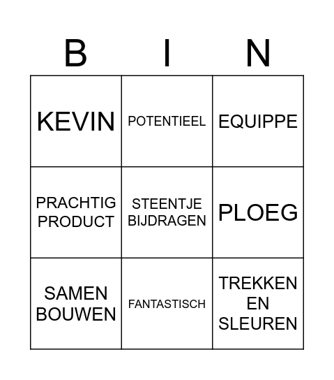 JORN Bingo Card