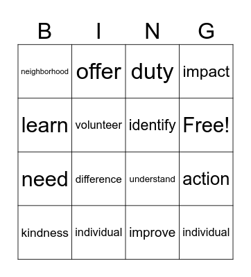 Reach Higher 3A Bingo Card
