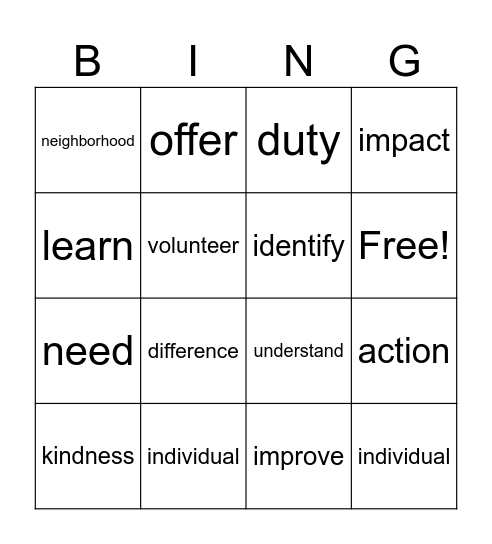 Reach Higher 3A Bingo Card