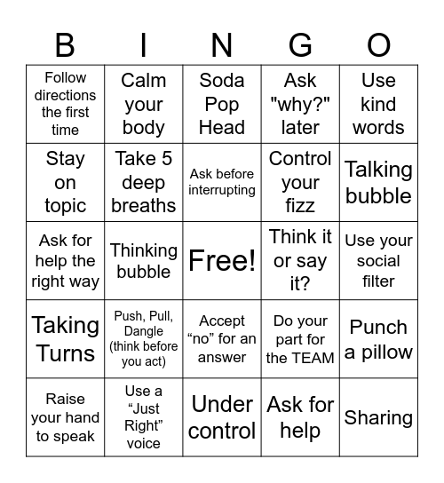 Social Butterflies Bingo Card