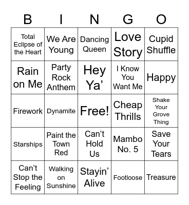 Prom26 Bingo Card