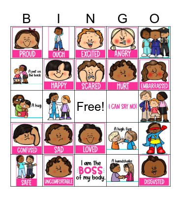 Personal Safety BINGO Card