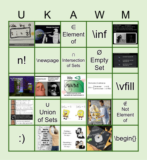 💚AWM Study Session Finale 2026🌸 Bingo Card