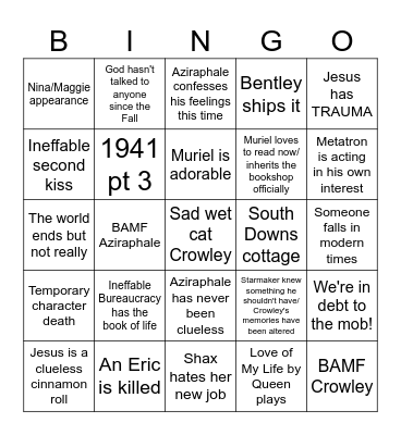 GOmens finale bingo Card