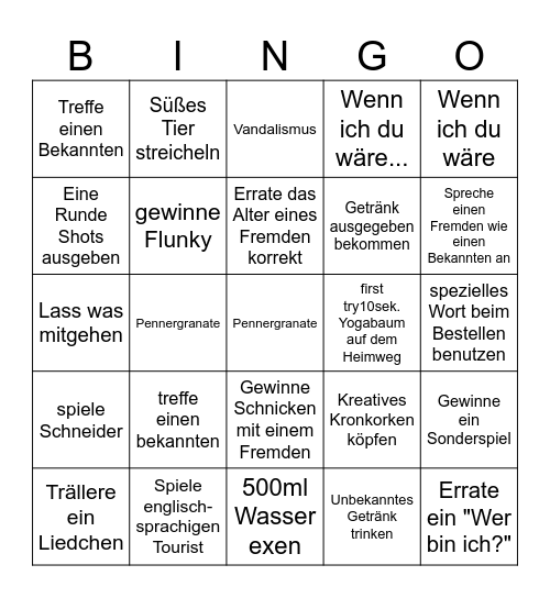 Wg Suff Bingo Card