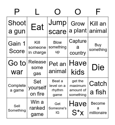 Bingo 1v1v1 Bingo Card