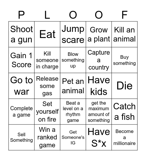 Bingo 1v1v1 Bingo Card