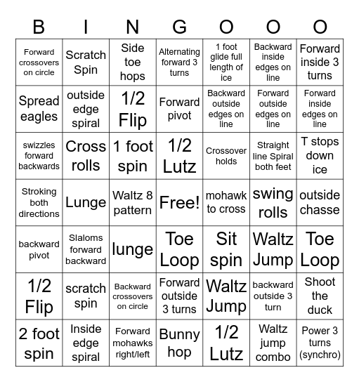 Aspire 1 Bingo Card