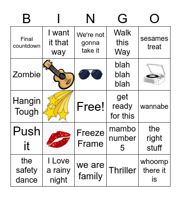 Music Bingo #2 Bingo Card