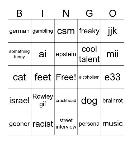 REELS BINGO Card