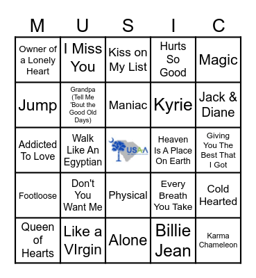 BEST OF THE 1980'S Bingo Card