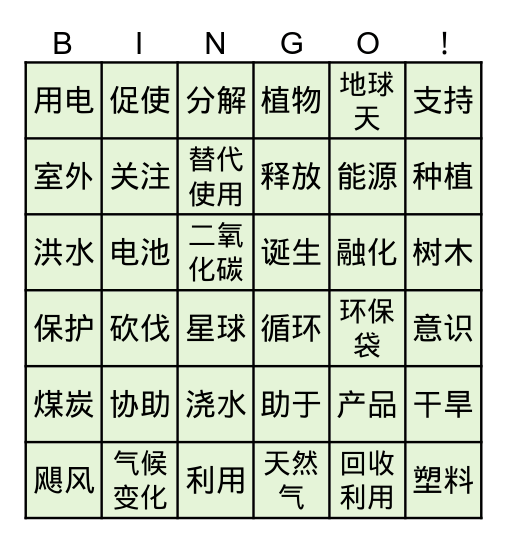 Moe Bingo Card
