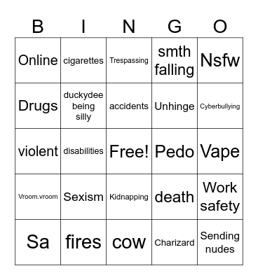 PSA with duckydee Bingo Card