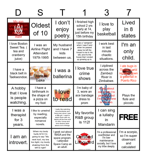 Is it giving Sister or Stranger? Bingo Card