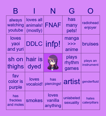 jelly • lil’ apricots Bingo Card