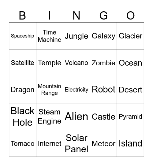 Inifinite craft Bingo Card