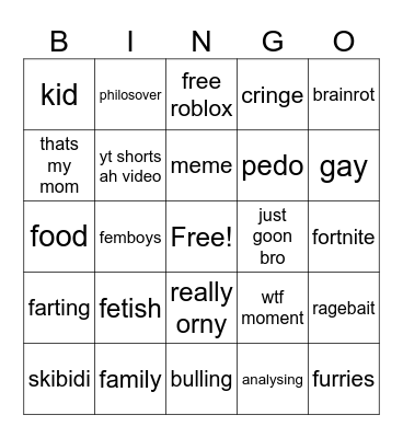 hub comments Bingo Card