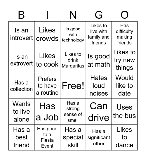 Find Someone Who... Bingo Card