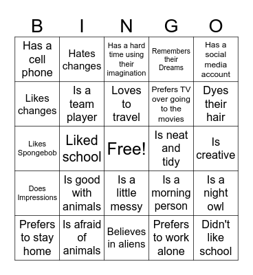 Find Someone Who... Bingo Card