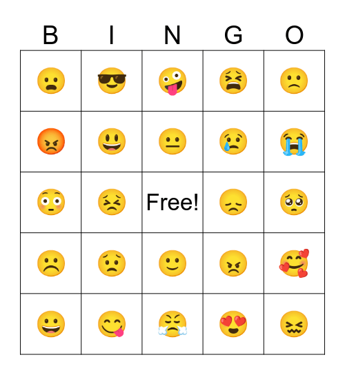 Positive or negative Bingo Card