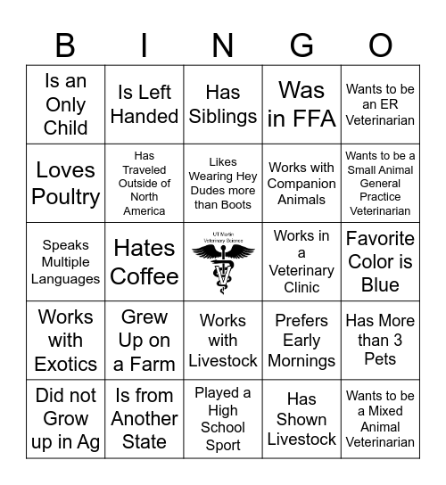 GENS 101 BINGO Card