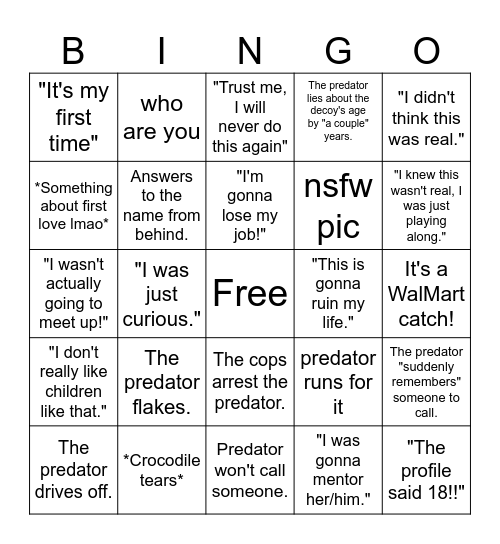 CPP Catch Bingo! Bingo Card