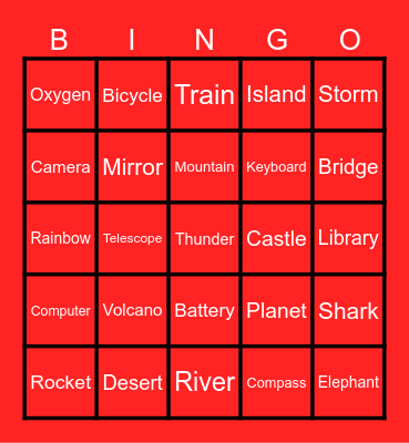 Trivia X Bingo Card