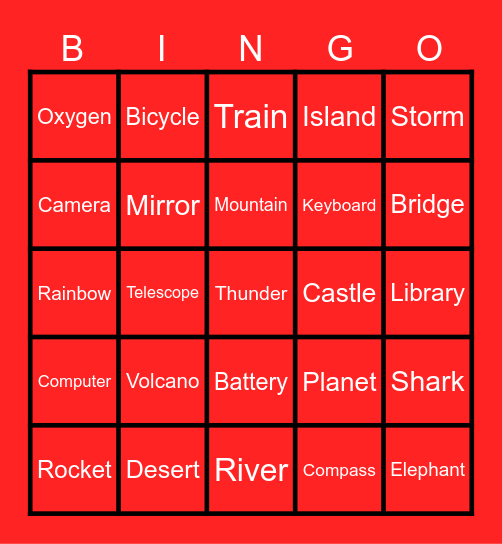 Trivia X Bingo Card