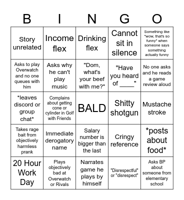 House Tyler Bingo Card