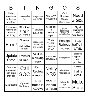 Cheetos Bingo Card