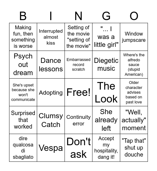 You, me, and BINGO Card