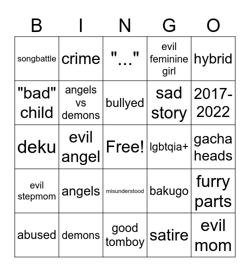 glmv vids Bingo Card