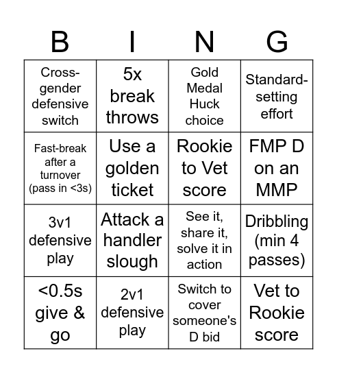 Union Big Cat Dev Block Duck Bingo Card