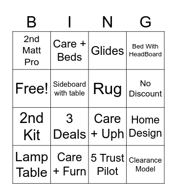 Glasgow West Bingo Card