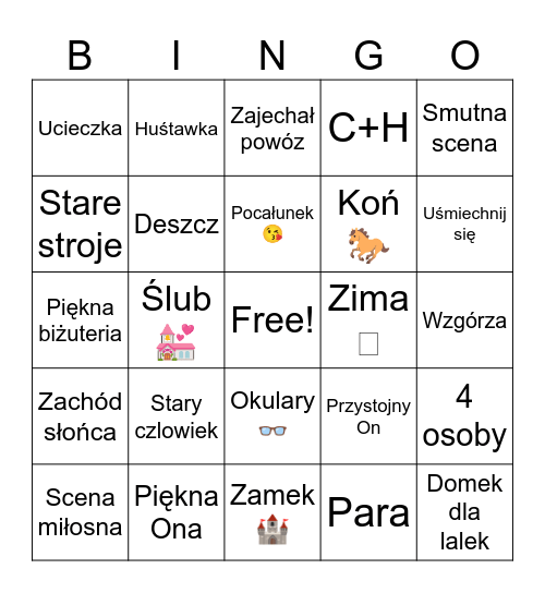 Wichrowe Wzgórza Bingo Card