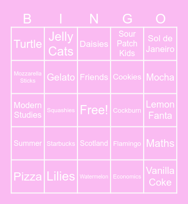 Viviana Bingo Card