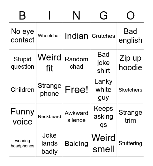 John data Bingo Card