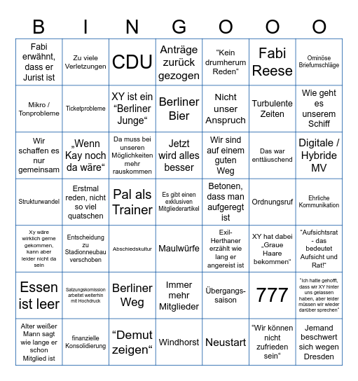 Hertha MV Bingo Card