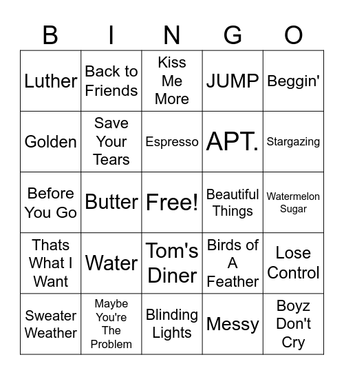 2020 and Beyond Bingo Card