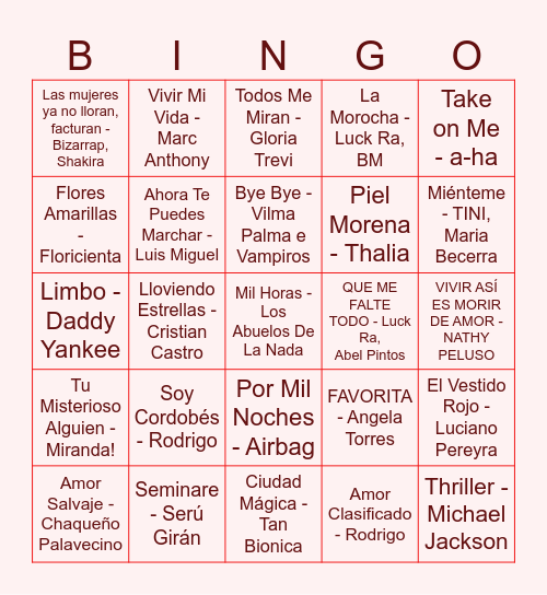 ¡BINGO Cumple Clau! Bingo Card