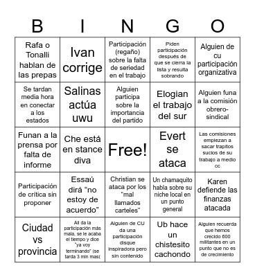 CC Bingo Card