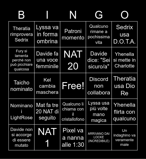 SHELLINGO Bingo Card
