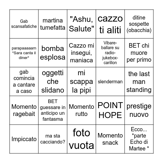 Phasmo Bingo # 2 Bingo Card