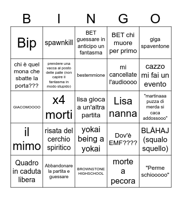 Phasmo Bingo #3 Bingo Card
