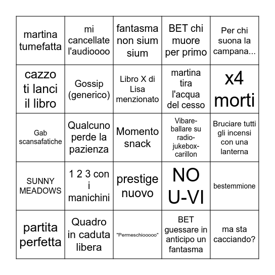 Phasmo Bingo # 5 Bingo Card