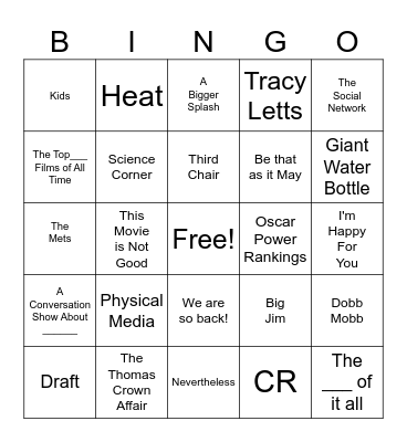 The Big Picture Bingo Card