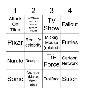 WPLACE DJF Bingo Card