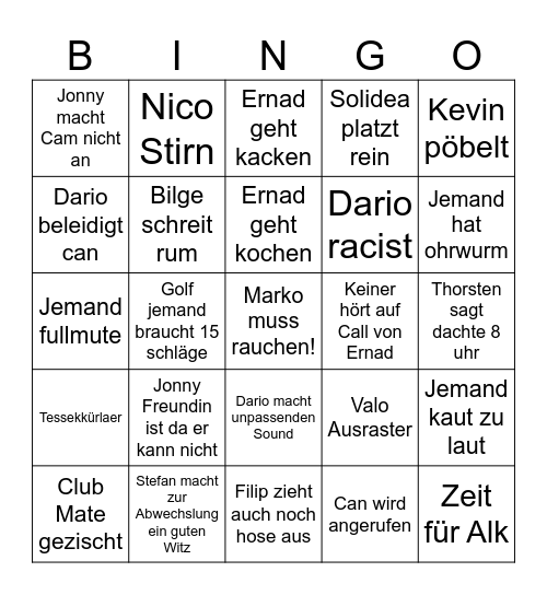 2504 Bingo Card