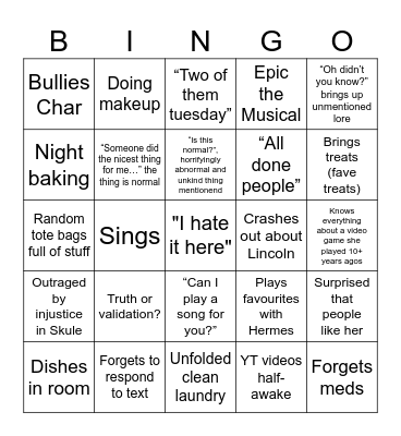 Kaija Bingo Card