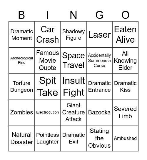 BingoFlix: The Sandlot Bingo Card